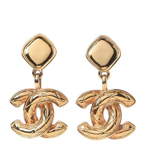 chanel single earring|chanel inspired clip on earrings.